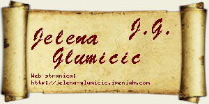 Jelena Glumičić vizit kartica